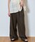 【UNISEX】タックボリュームワイドスラックスパンツ/サイドラインスラックス