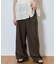 【UNISEX】タックボリュームワイドスラックスパンツ/サイドラインスラックス