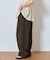 【UNISEX】タックボリュームワイドスラックスパンツ/サイドラインスラックス