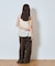 【UNISEX】タックボリュームワイドスラックスパンツ/サイドラインスラックス