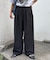 【UNISEX】タックボリュームワイドスラックスパンツ/サイドラインスラックス