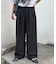 【UNISEX】タックボリュームワイドスラックスパンツ/サイドラインスラックス