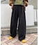 【UNISEX】タックボリュームワイドスラックスパンツ/サイドラインスラックス