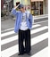 【UNISEX】タックボリュームワイドスラックスパンツ/サイドラインスラックス