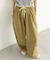 【3サイズ展開/ウエスト配色】裾ドロストバレルイージーパンツ