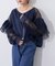 【etsinta】メッシュフリルカーデ