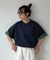 【UNISEX】ボーダー配色ヘンリーTee