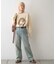 ニュアンス柄プリント2WAYワッフルロンTEE