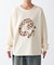 ニュアンス柄プリント2WAYワッフルロンTEE