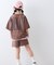 【KIDS】ピグメント加工バックロゴ5分袖セットアップ