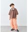 【KIDS】ピグメント加工バックロゴ5分袖セットアップ