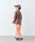 【KIDS】ピグメント加工バックロゴ5分袖セットアップ