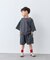 【KIDS】ピグメント加工バックロゴ5分袖セットアップ