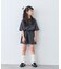 【KIDS】ピグメント加工バックロゴ5分袖セットアップ