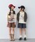 【KIDS】ピグメント加工バックロゴ5分袖セットアップ
