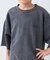 【KIDS】ピグメント加工バックロゴ5分袖セットアップ