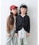 【KIDS】シアーリブタックレースカットカーデ