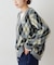【GEVACO】アーガイル柄シャギーニットカーデ