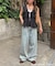【新色追加/ユニセックス】オーバーダイタックデニムワイドパンツ