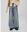 【umm.】サイドレースデニムワイドパンツ《サイズ展開あり》
