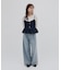 【umm.】サイドレースデニムワイドパンツ《サイズ展開あり》