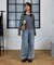 【umm.】サイドレースデニムワイドパンツ《サイズ展開あり》