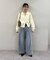 【umm.】サイドレースデニムワイドパンツ《サイズ展開あり》