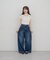 【umm.】サイドレースデニムワイドパンツ《サイズ展開あり》
