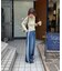 【umm.】サイドレースデニムワイドパンツ《サイズ展開あり》