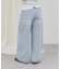 【umm./AW先行予約】ウエスト折り返しワイドデニムパンツ