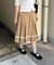 【umm.】ウエストポーチ付きプリーツスカート