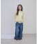 【umm.】前リボンモヘアライクルーズニット
