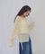 【umm.】前リボンモヘアライクルーズニット
