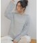 【umm.】前リボンモヘアライクルーズニット