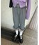 【umm.】裾フリルバイカーパンツ