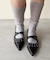 【S～XL展開】ポインテッドクロスストラップシューズ