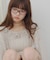 【umm.】フラワーモチーフモヘアライクルーズニット