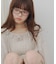 【umm.】フラワーモチーフモヘアライクルーズニット