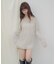【umm.】フラワーモチーフモヘアライクルーズニット