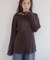 【umm.】フラワーモチーフモヘアライクルーズニット