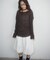 【umm.】フラワーモチーフモヘアライクルーズニット