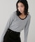 リブUネックロングスリーブ