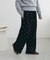 ドット刺繍ベロアワイドパンツ