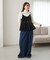ドット刺繍ベロアキャミ