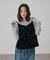 ドット刺繍ベロアキャミ