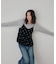 ドット刺繍ベロアキャミ