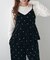 ドット刺繍ベロアキャミ