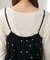 ドット刺繍ベロアキャミ