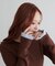 袖口レイヤード風クルーネックニット