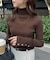 リブ袖口ボタンタートル